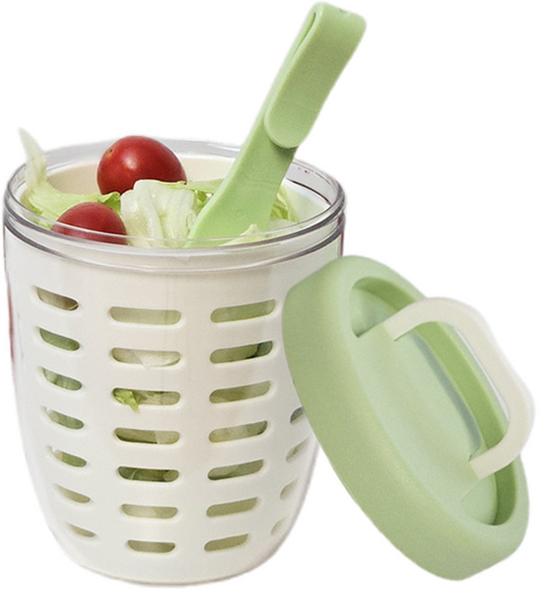 까사라이프 과일 샐러드 도시락 용기, 그린, 1개