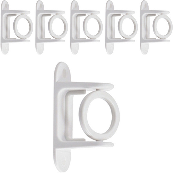 월드크린 압축봉 브라켓 O타입, 화이트, 6개