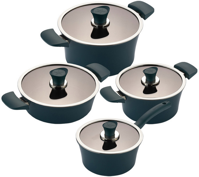 해피콜 인덕션 이든 냄비세트 4종, 스투키그린, 편수냄비 18 cm + 양수냄비 20 cm + 전골냄비 24 cm + 곰솥냄비 24 cm, 4개