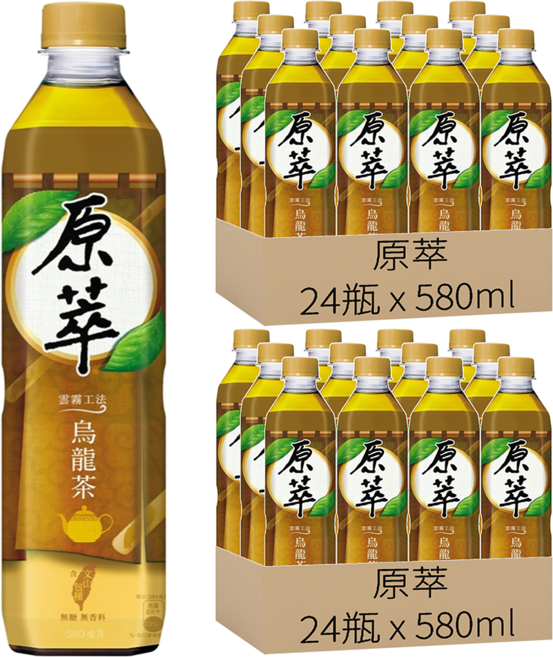 原萃 文山包種烏龍茶, 580ml, 48瓶