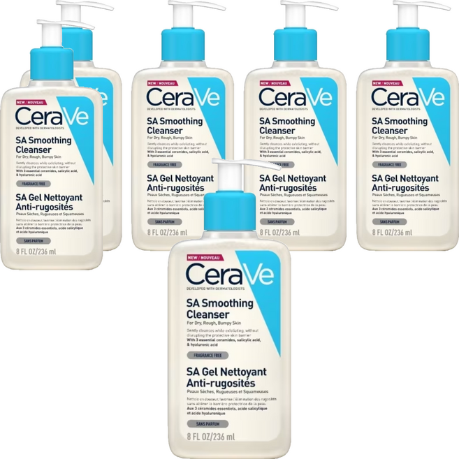 CeraVe 適樂膚 水楊酸煥膚淨嫩潔膚露, 236ml, 6瓶
