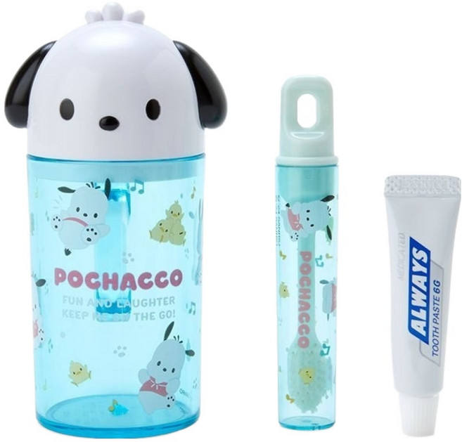 Sanrio 三麗鷗 口杯組 牙刷 + 牙膏 + 漱口杯, 1組, 3個