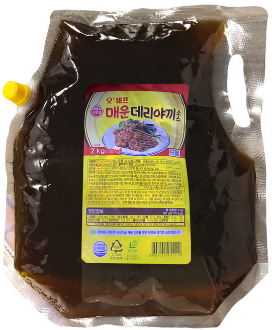 오뚜기 오쉐프 매운데리야끼 소스, 2kg, 1개