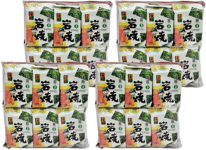 本事橘品 岩燒海苔量販包 原味, 50.4g, 4袋