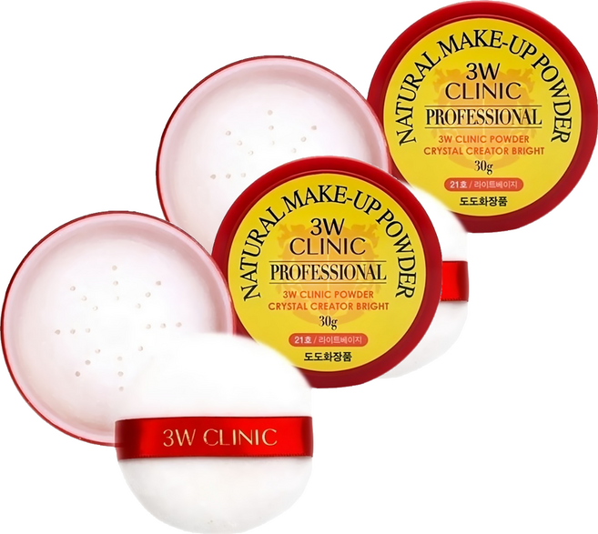 3W CLINIC 魔力蜜粉 30g, #21 淺膚色, 2個