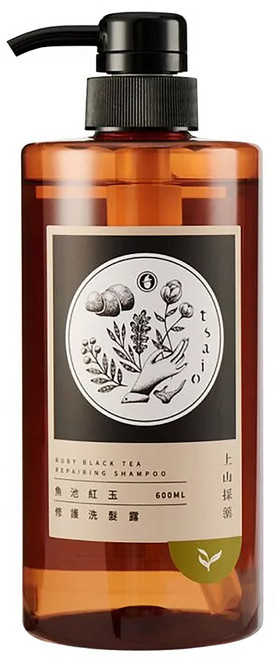 tsaio 上山採藥 修護洗髮露 魚池紅玉, 600ml, 1瓶