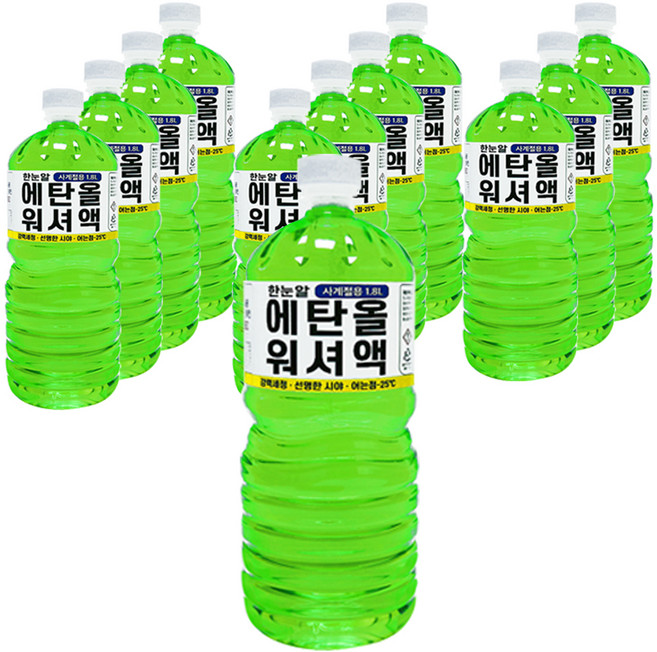 4위 - 한눈알 에탄올 워셔액 사계절 식물성, 1.8L, 12개
