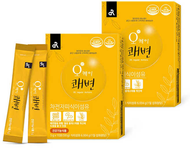 두리농산 오케이쾌변 차전자피 식이섬유 10p, 50g, 2개