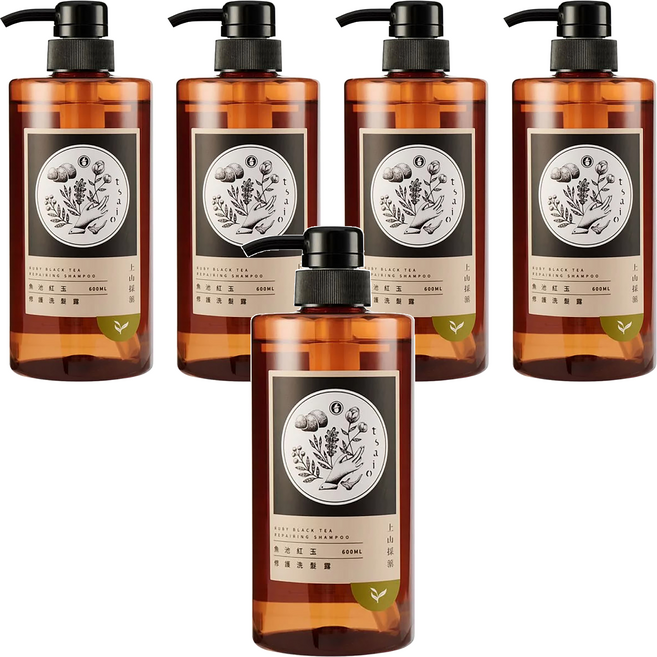 tsaio 上山採藥 修護洗髮露 魚池紅玉, 5瓶, 600ml
