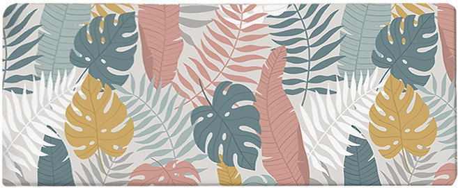 半島良品 PVC防油防水皮革地墊, 彩色龜背葉 多色, 1件