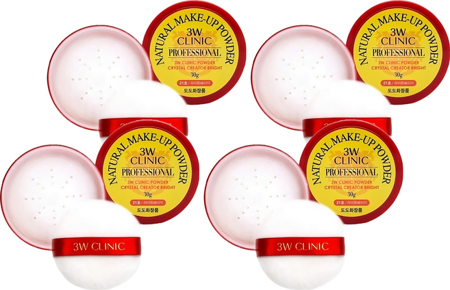 3W CLINIC 魔力蜜粉 30g, #21 淺膚色, 4個
