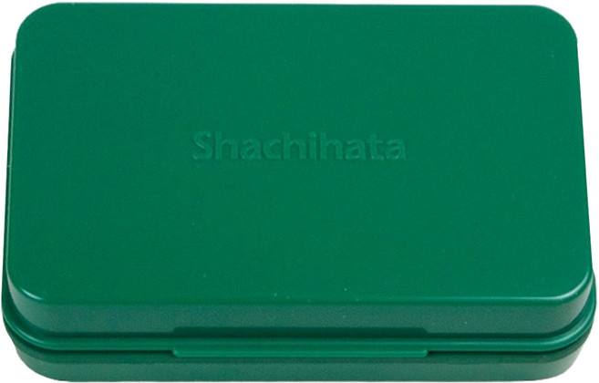 Shachihata 寫吉達 油性印台 HGN-1-G 小(63 x 40mm), 綠色, 1個