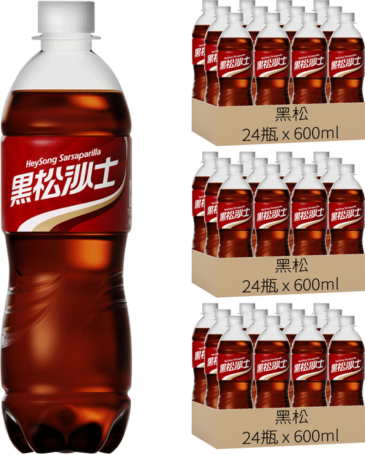黑松 沙士, 600ml, 72瓶