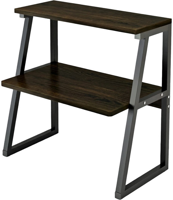 德利生活 多層電器印表機置物架 三層款, 黑色, 1個