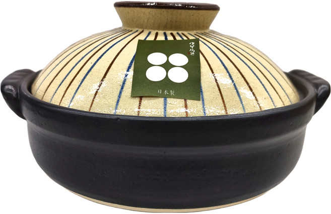 8號深型砂鍋吳須十草 防裂安全耐用 陶瓷材質 耐高溫耐熱350度以上, 28.5cm, 1個