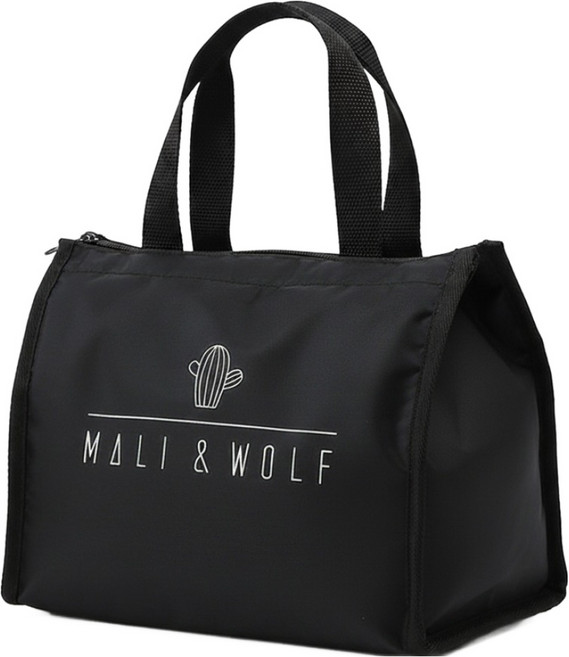 리앤메이드 휴대용 나들이 보냉가방 선인장, 블랙, 1개