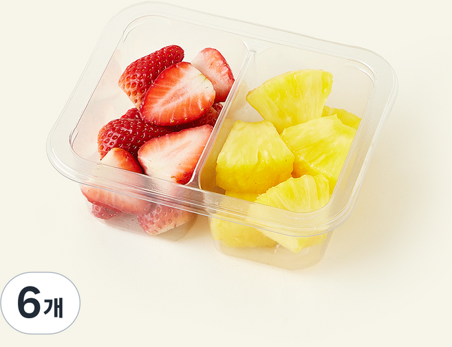 프레쉬팜 딸기 & 파인애플, 6개, 200g