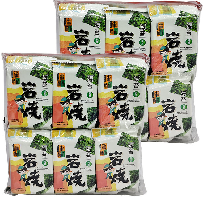 本事橘品 岩燒海苔量販包 原味, 50.4g, 2袋
