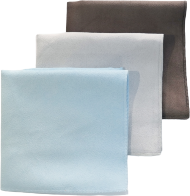 하나크로스 초극세사 악기 닦기 융 원단, 하늘색, 회색, 밤색, 3개