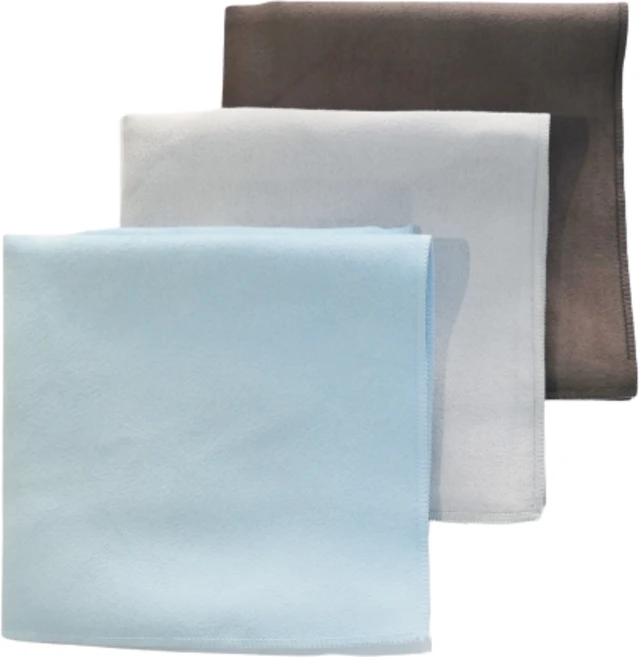하나크로스 초극세사 악기 닦기 융 원단, 하늘색, 회색, 밤색, 3개 - 쿠팡