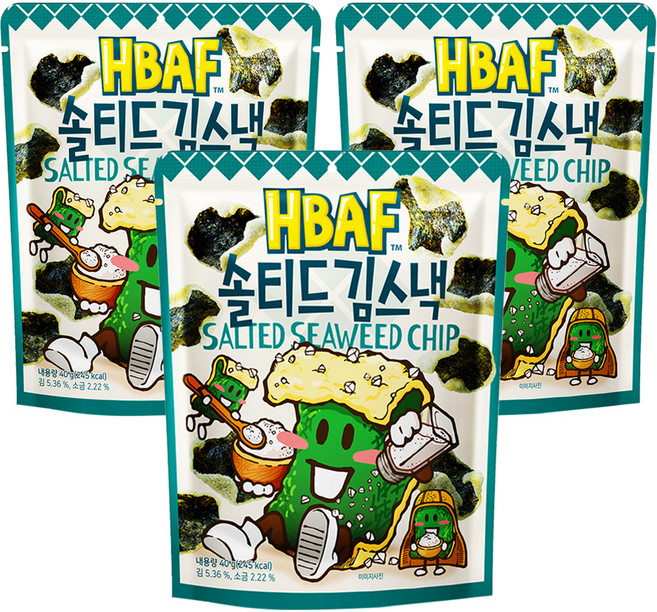 HBAF 海鹽口味炸海苔脆片, 40g, 3個