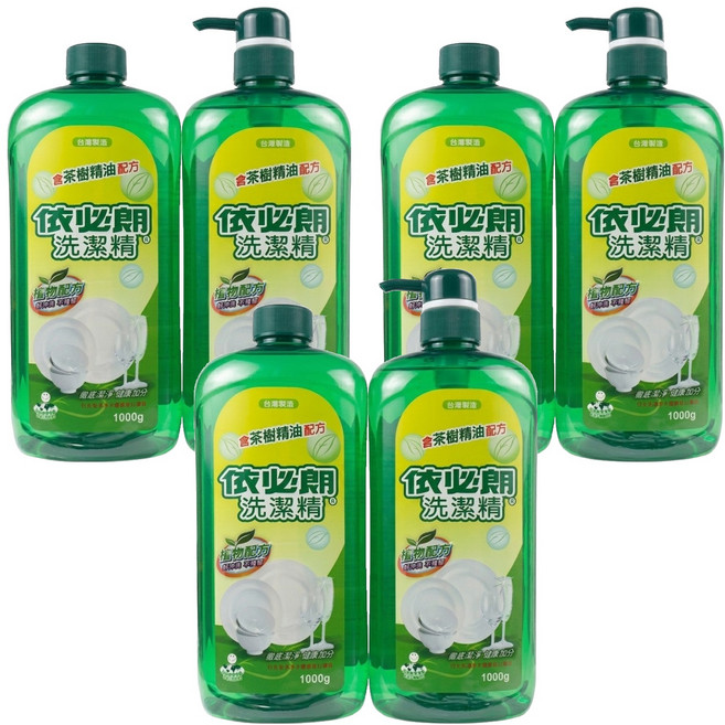 依必朗 洗潔精 含茶樹精油配方 1+1組合包, 2kg, 3組