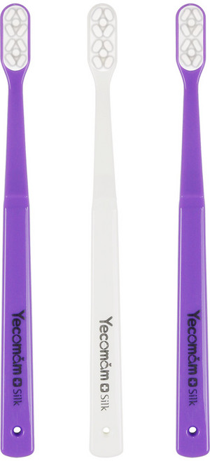 예꼬맘 실크 성인용 칫솔, 3개입, 1개