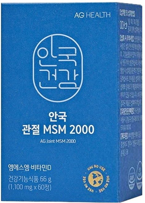 안국건강 안국 관절 MSM 2000 66g, 60정, 1개