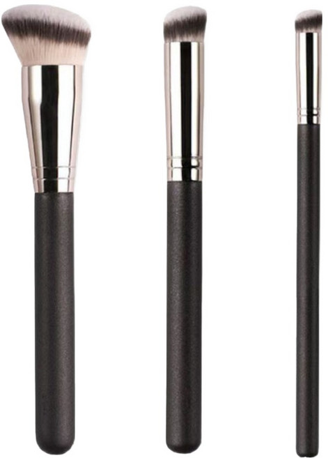 엘로브 메이크업 파운데이션 컨실러 브러쉬 3종 세트, 1세트, 혼합색상