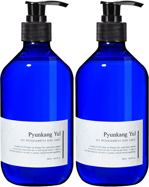편강율 블루라벨 아토 바디워시 앤 샴푸 올인원, 500ml, 2개