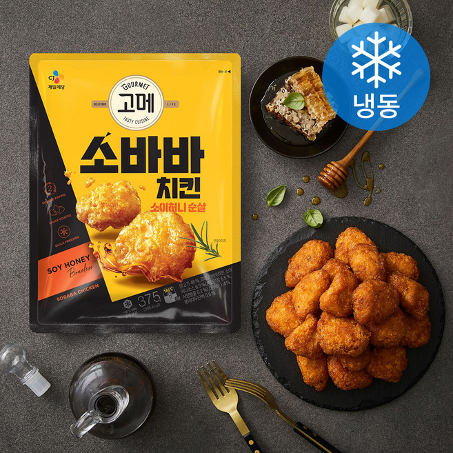 고메 소바바치킨 소이허니 순살 (냉동), 375g, 1개