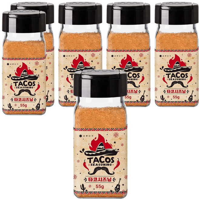 바른미각 타코시즈닝, 55g, 6개