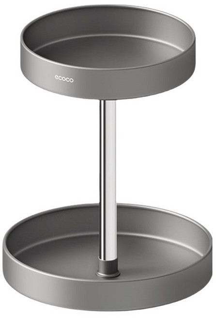 ecoco 意可可 雙層太空鋁旋轉盤, 槍灰色, 1個