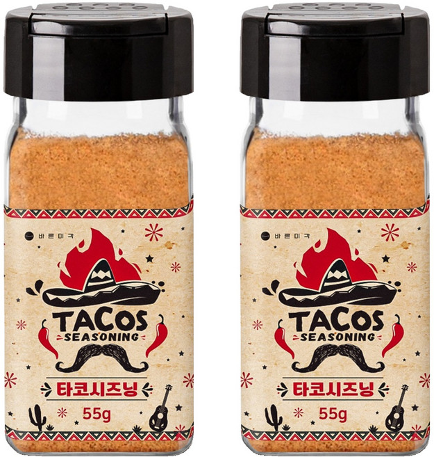 바른미각 타코시즈닝, 55g, 2개