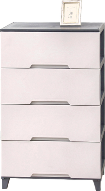 KEYWAY 聯府 名流寬型四層櫃, 灰色