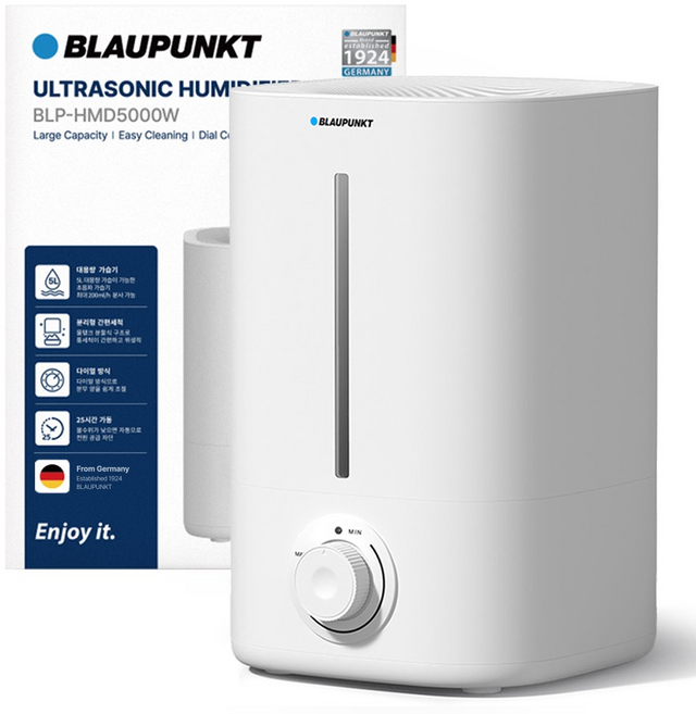 블라우풍트 대용량 저소음 초음파 가습기 5L, BLP-HMD5000W, 화이트