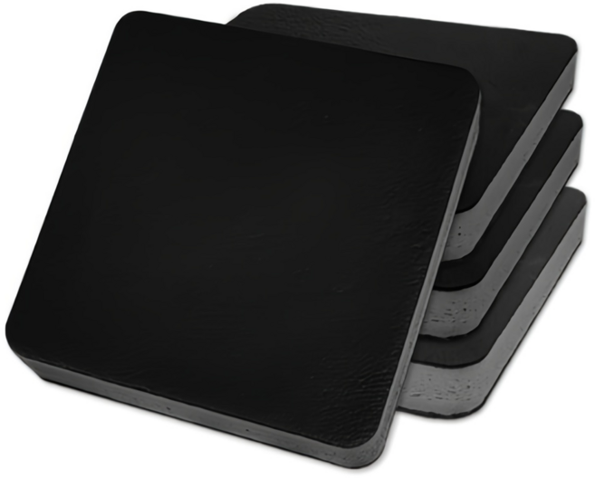 유일테크 고경도 사각 조각매트, 검정, 4개