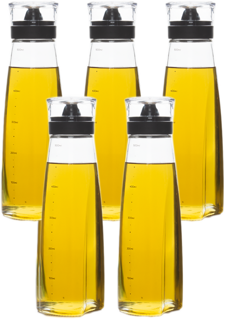 키텐실 시노글라스 오일병 블랙, 500ml, 5개