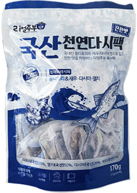 리얼주부 국산 천연 다시팩, 170g, 1개