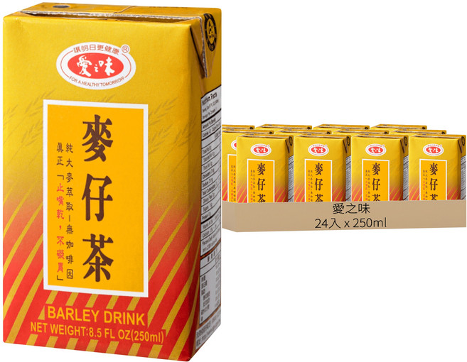 愛之味 麥仔茶, 250ml, 24入