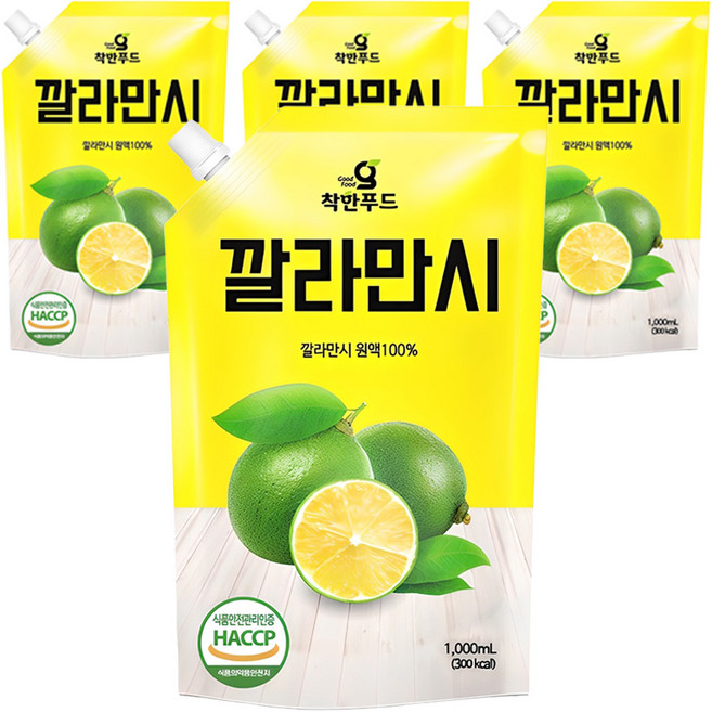 착한푸드 깔라만시 원액, 1L, 4개