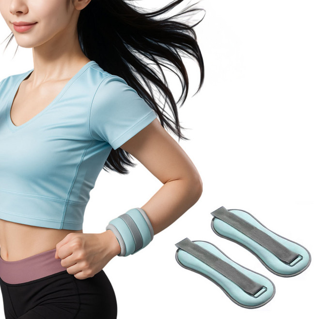 헨센 피트니스 스포츠 트레이닝 모래주머니 2p, 블루, 500g