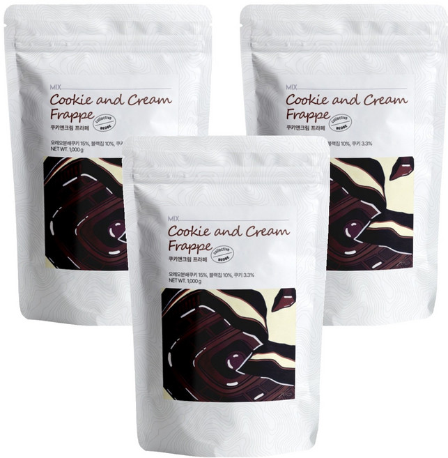 베오베 쿠키앤크림 프라페 분말, 1kg, 1개입, 3개