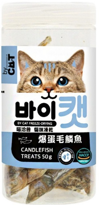 by CAT 喵洽普 貓咪凍乾零食, 爆蛋毛鱗魚, 50g, 1罐