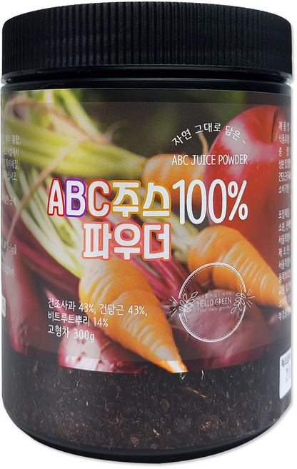 헬로우그린 abc주스파우더 통, 300g, 1개