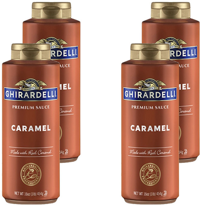 GHIRARDELLI 鷹牌 焦糖風味頂級醬料, 454g, 4個