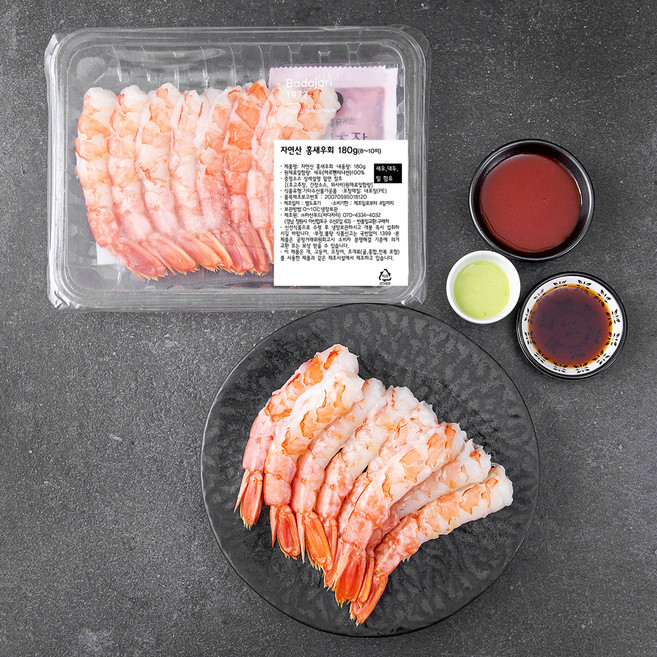 바다자리 자연산 홍새우회 8~10미 (냉장), 1팩