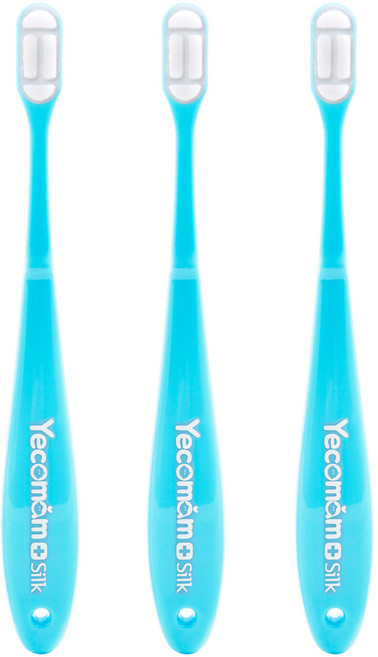 예꼬맘 실크 칫솔 어린이용 2단계, 블루, 1개입, 3개