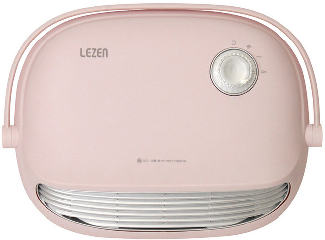르젠 PTC 욕실 벽걸이 전기 온풍기, LZH-B12S-P, 핑크