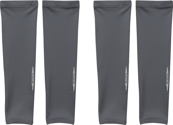 PORA BELLA 男款運動防曬抗UV冰絲涼感高彈袖套 UVS016, 2組, 深灰色